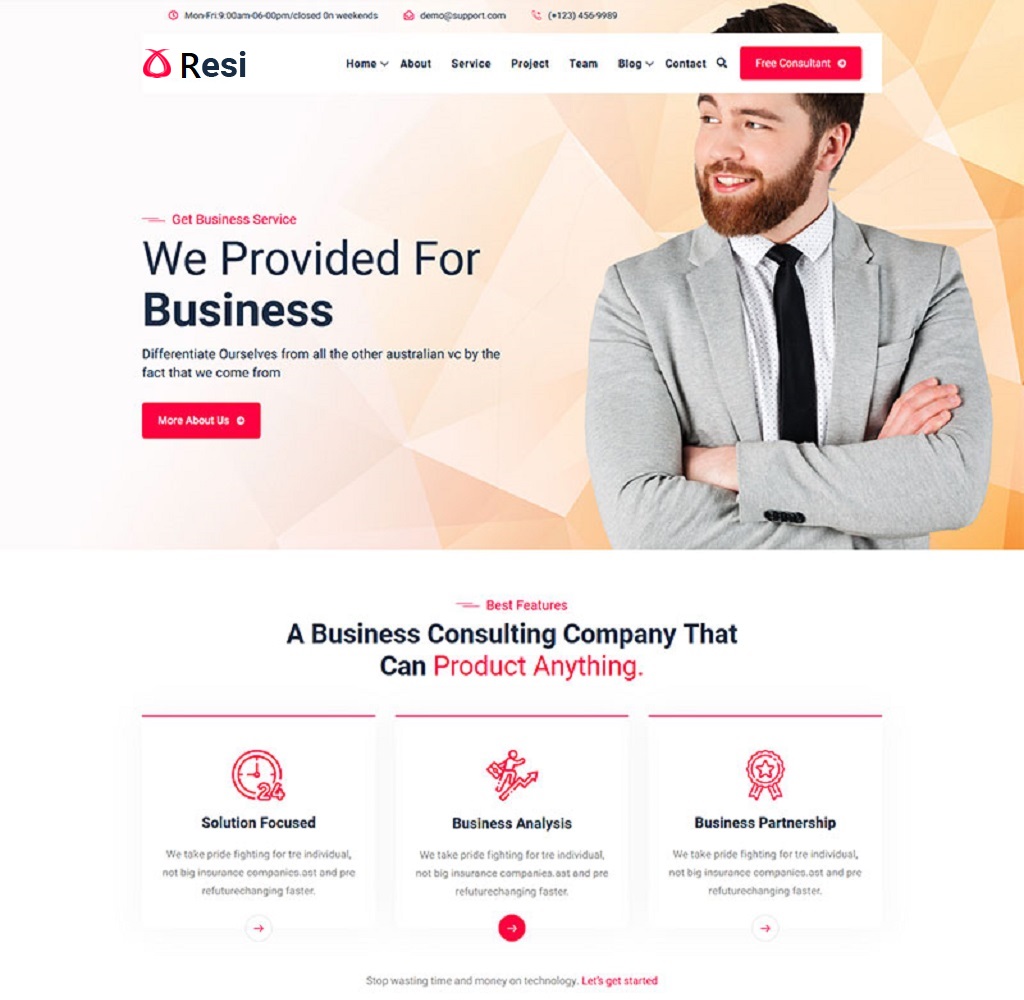 Resi - Business And Agency HTML Web template