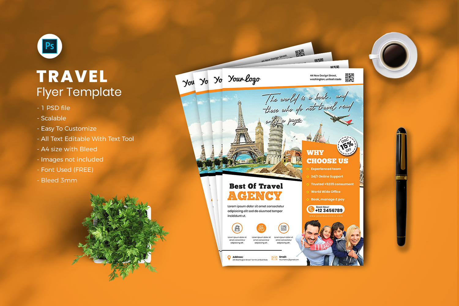 Travel flyer Template vol-09