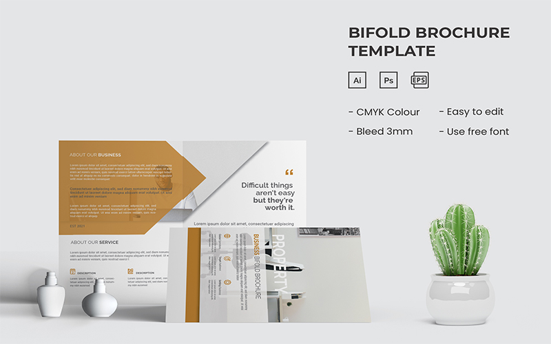 Business Property - Bifold Brochure Template