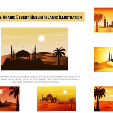 Arabic Desert Illustrations Templates 194566