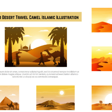 Desert Muslim Illustrations Templates 194567