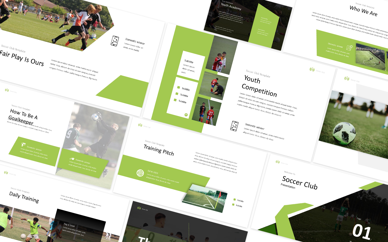 Soccer Club Googleslides Template