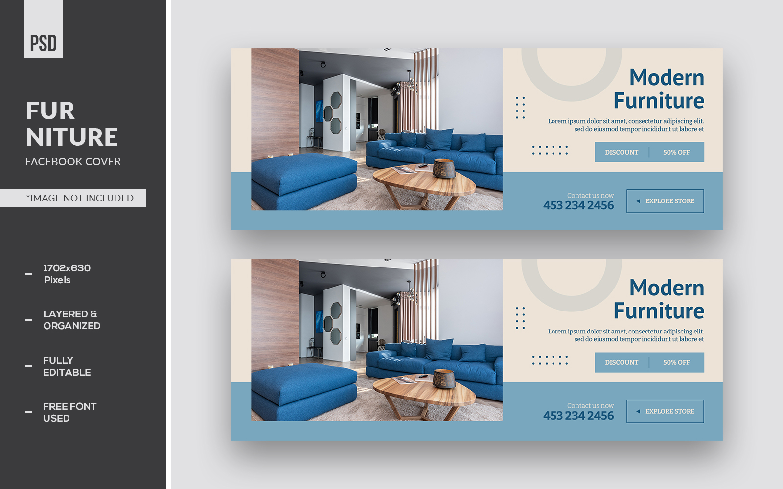 Creative Banner Furniture Facebook Timeline Cover Social Media