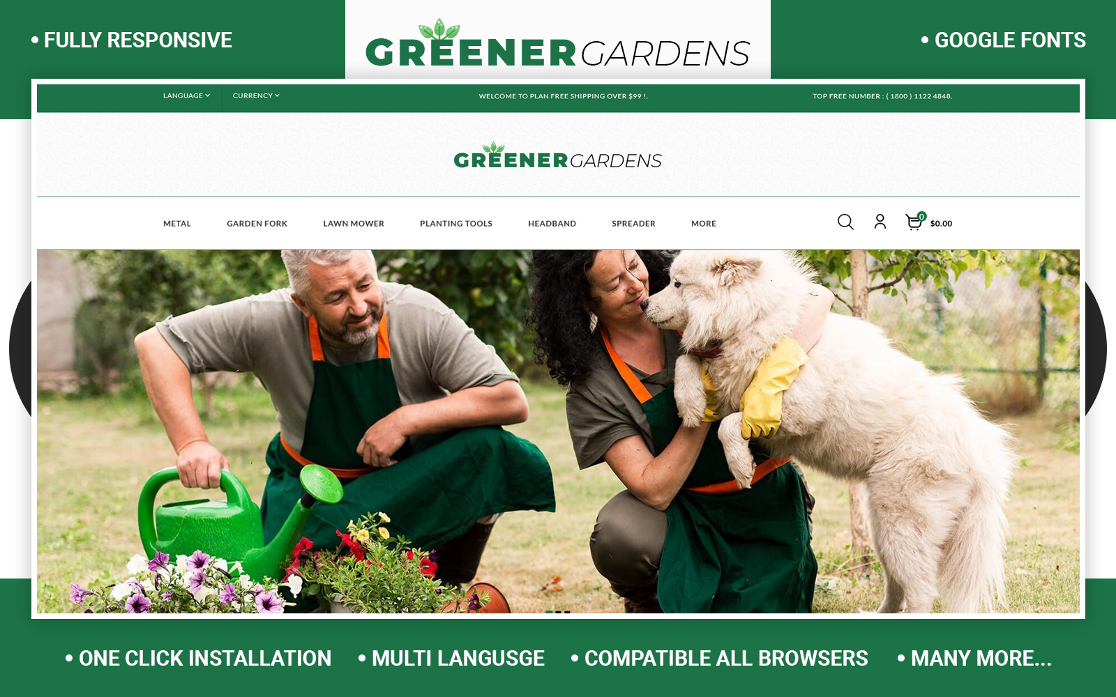 Greener - Garden Store OpenCart Template