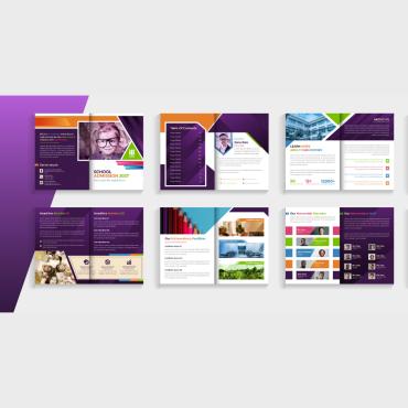 Classart Schoolblackboardbluebrochurecampingchildhoodclass Corporate Identity 194949