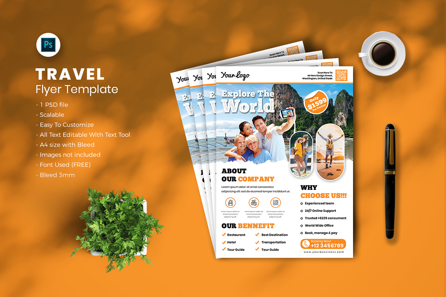 Travel flyer Template vol-11