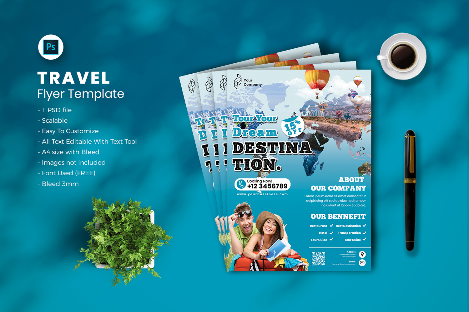 Travel flyer Template vol-13