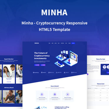 Clean Coin Responsive Website Templates 195269