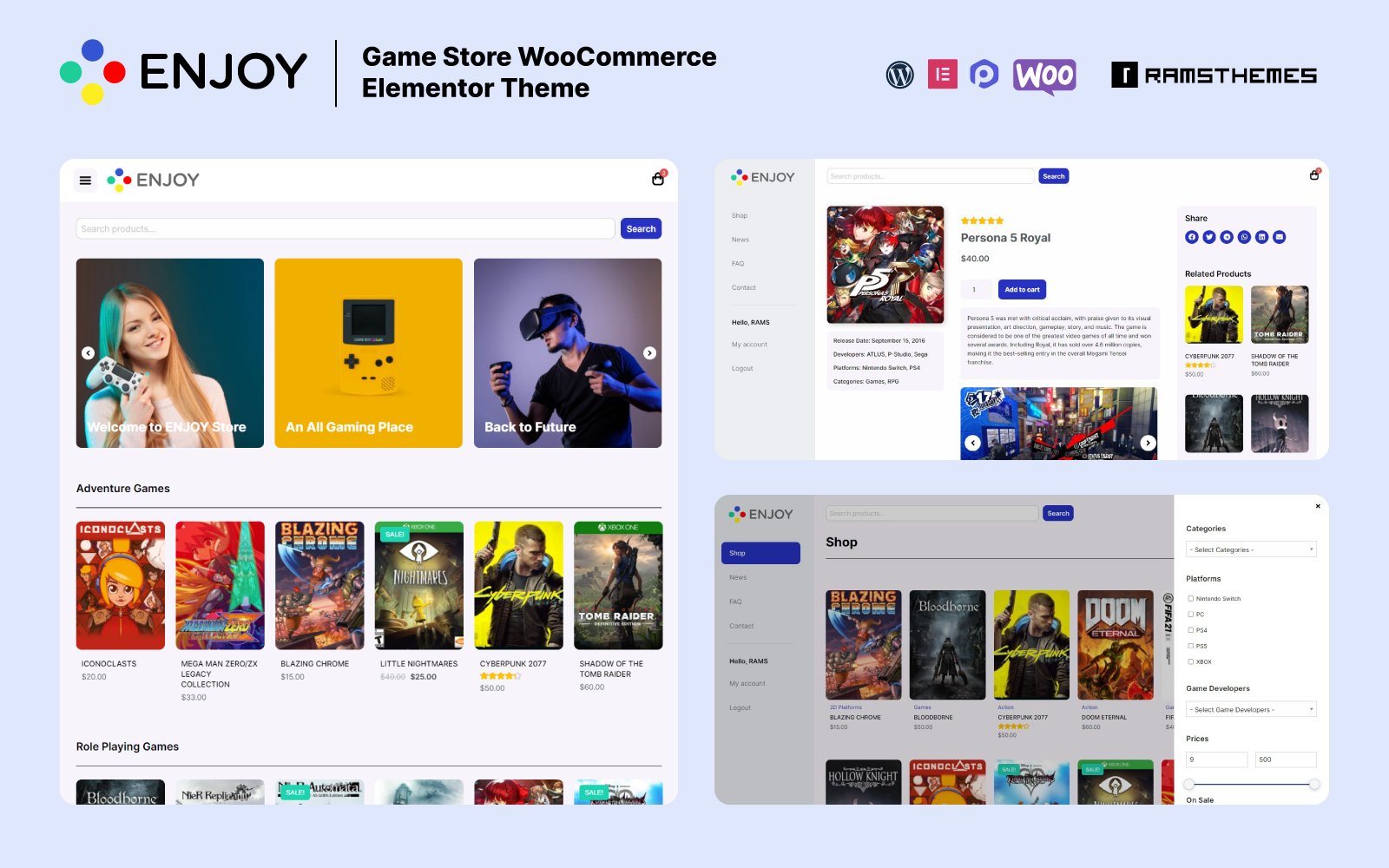 ENJOY - Game Store WooCommerce Theme
