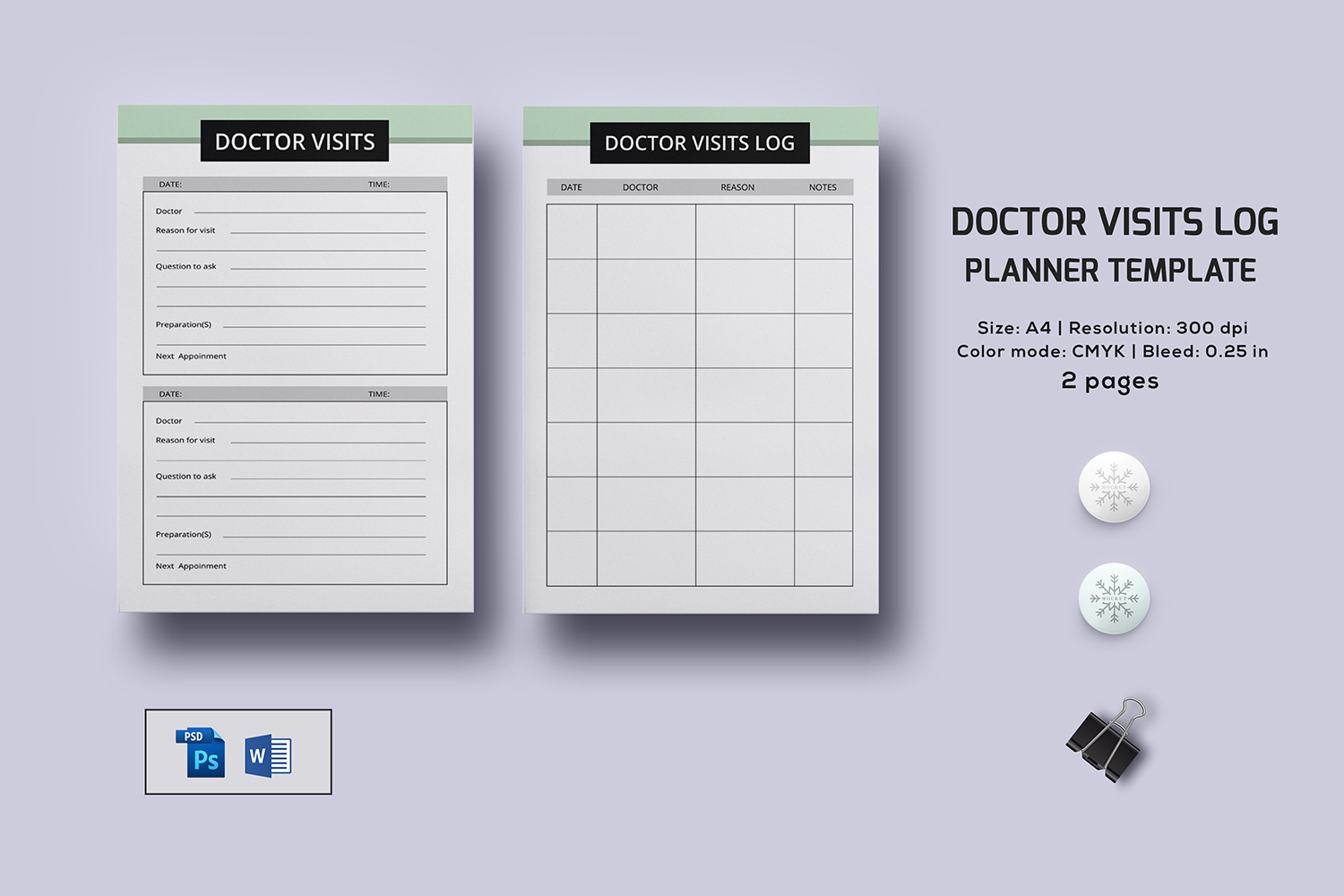 Doctor Visits Planner Corporate Identity Template