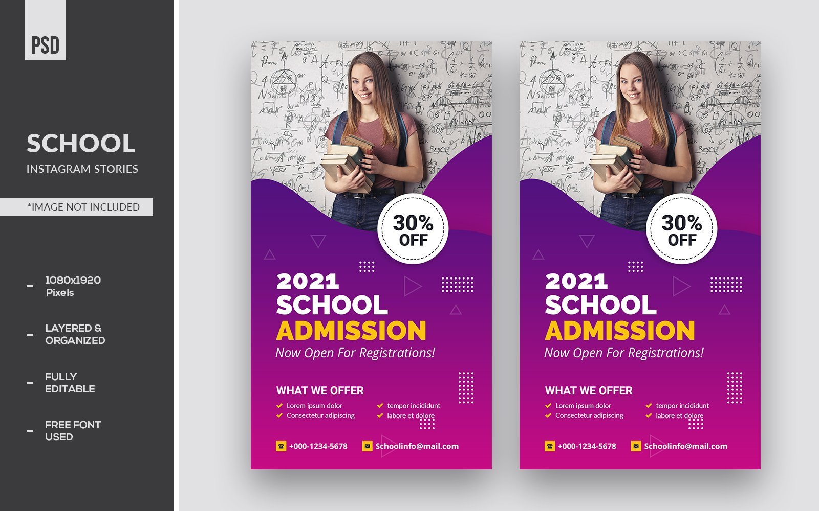 School Admisson Instagram Stories and Social Media Banner