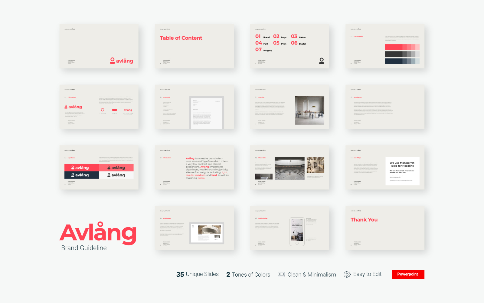 Avlang - Brand Guidelines Presentation - Powerpoint Template