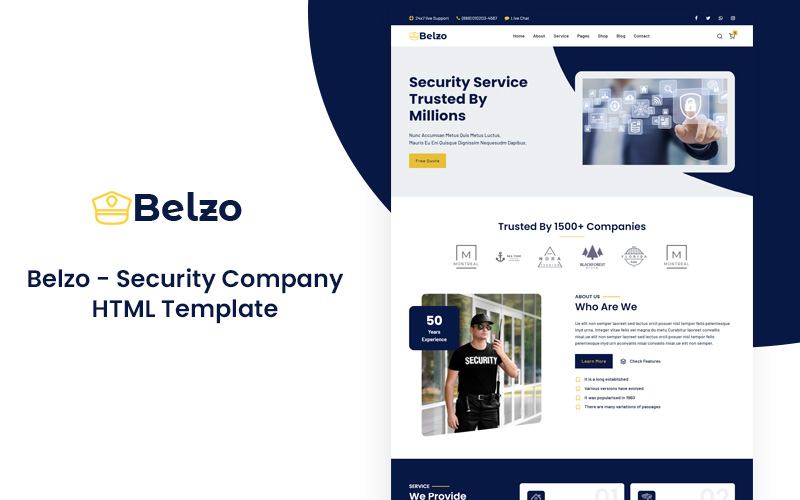 Belzo - Security Company HTML5 Responsive Template