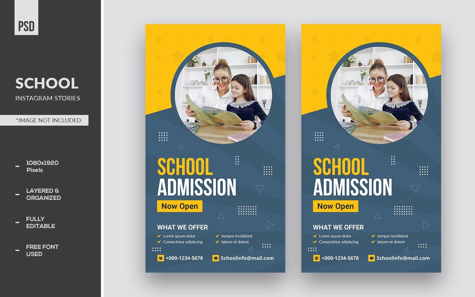 Modern School Instagram Stories and Social Media Banner Ads