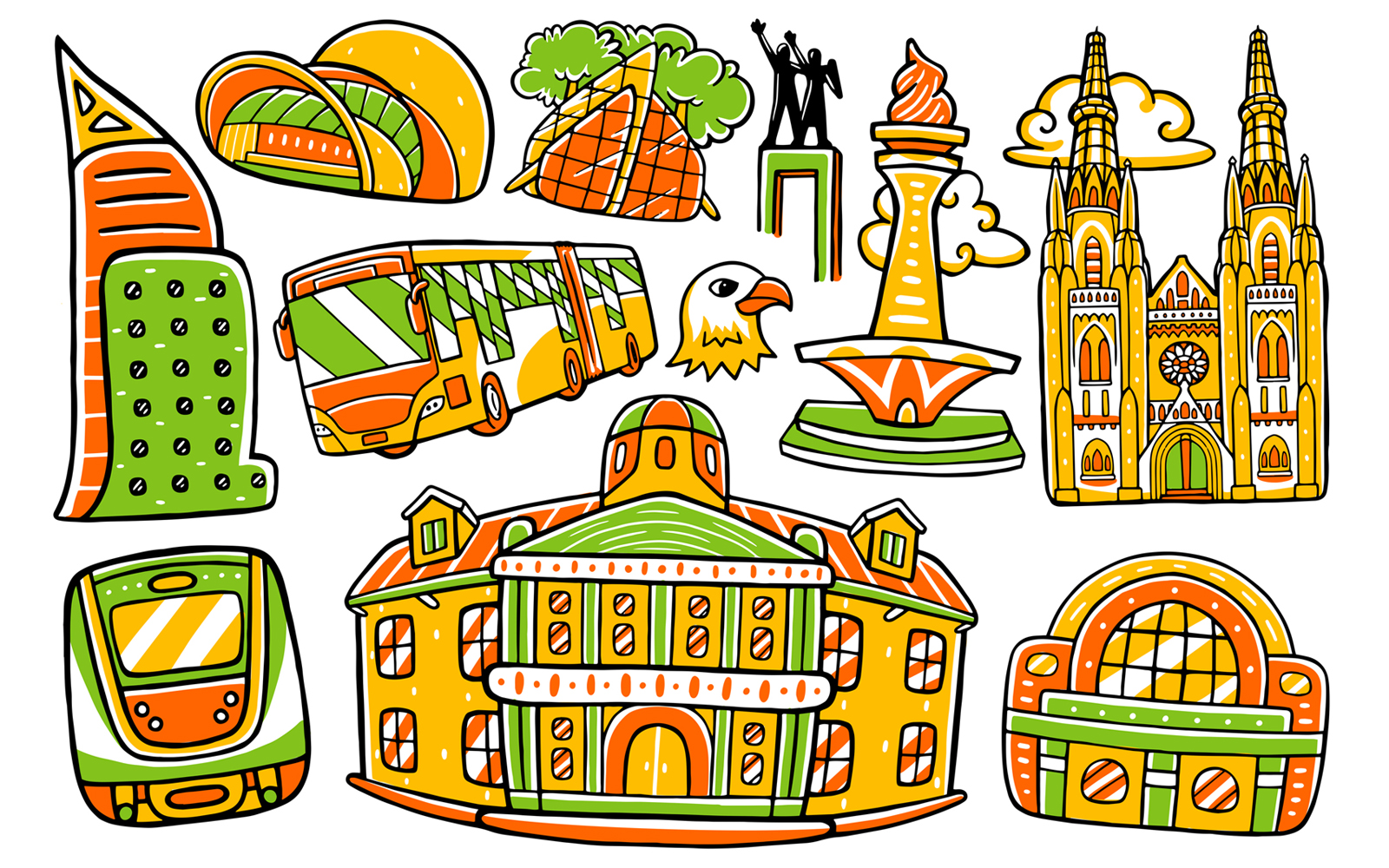 Jakarta City - Doodle Vector #01