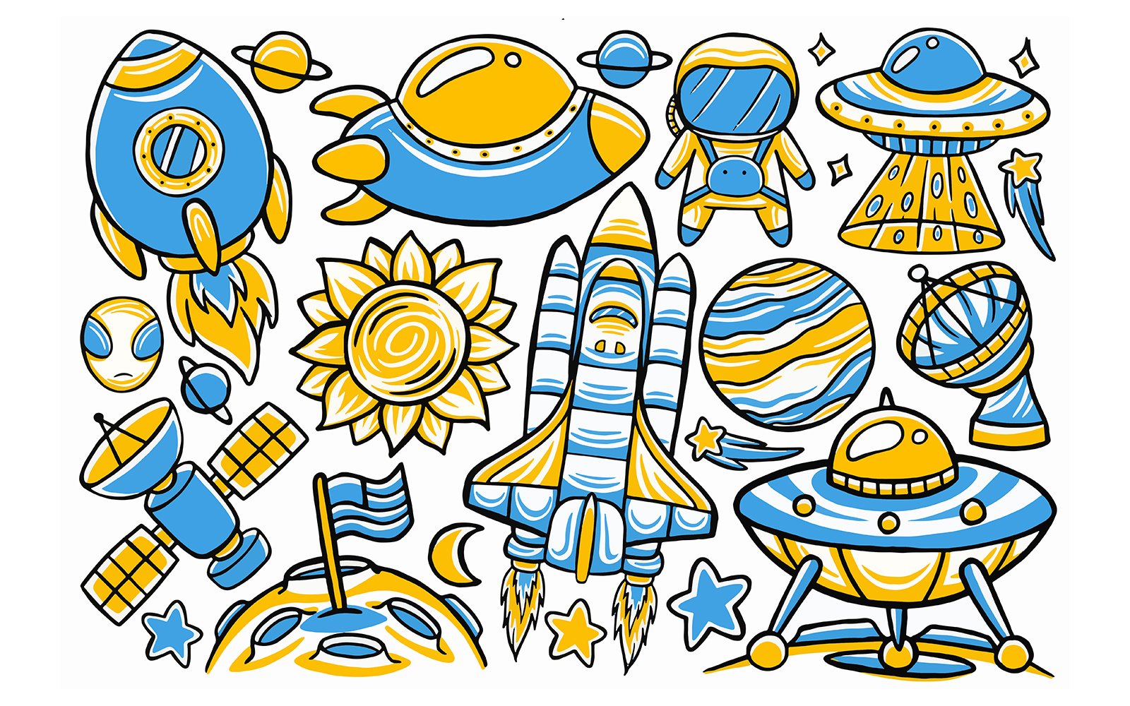 Space - Doodle Vector #02