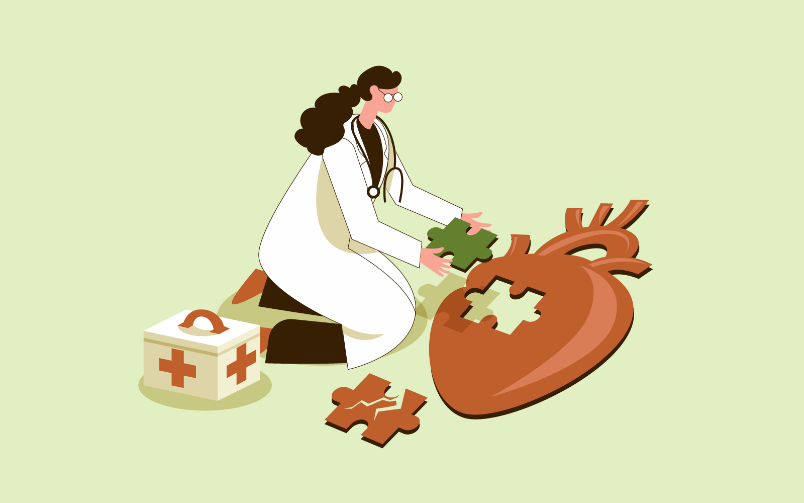 Heart Doctor Illustration Concept Vector