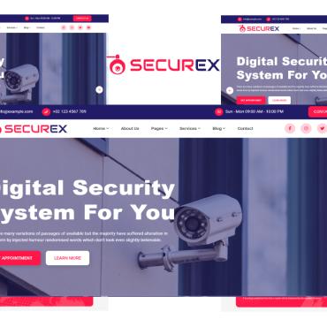 Home Security Responsive Website Templates 195945