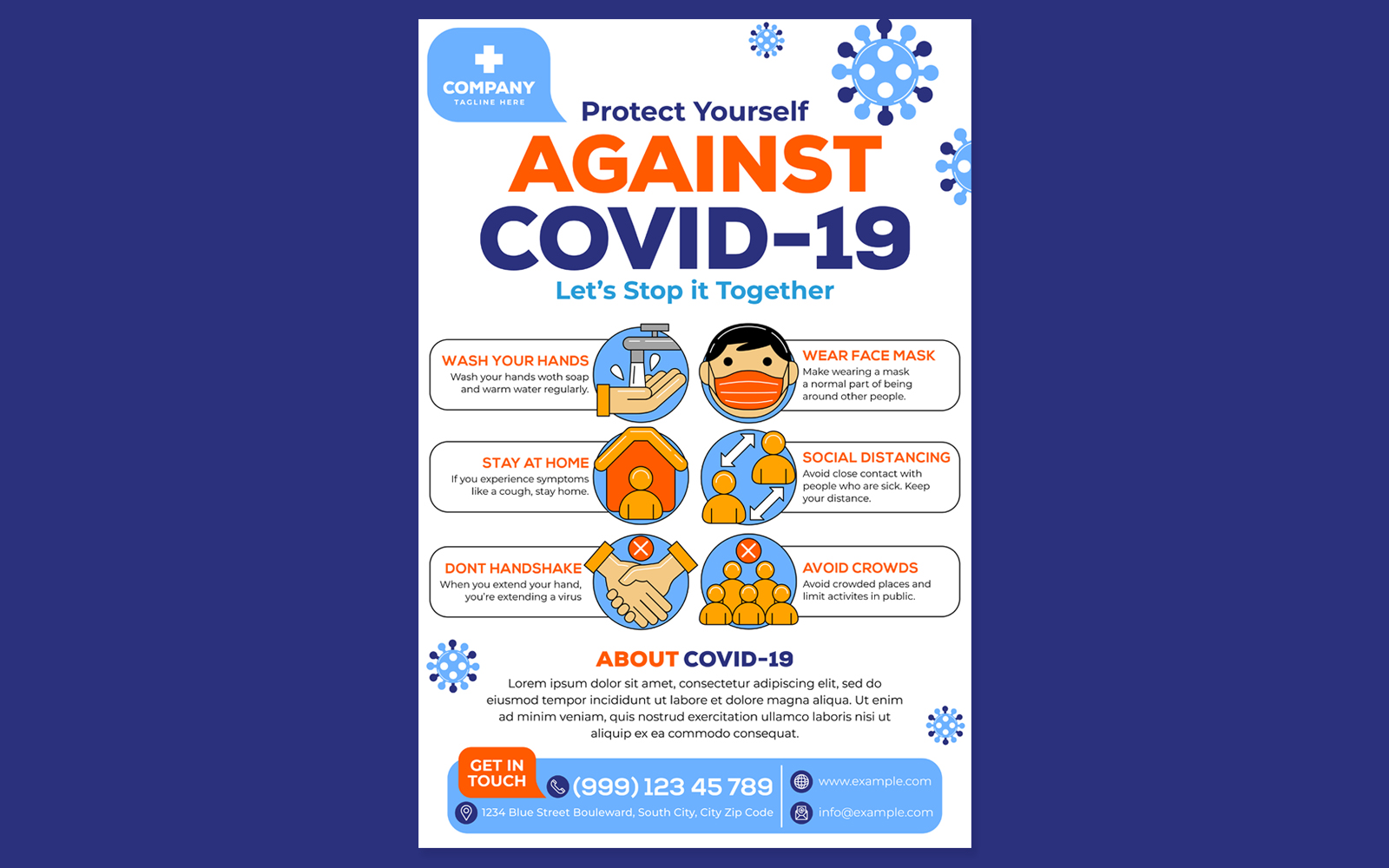 Covid-19 Poster #04 Print Template