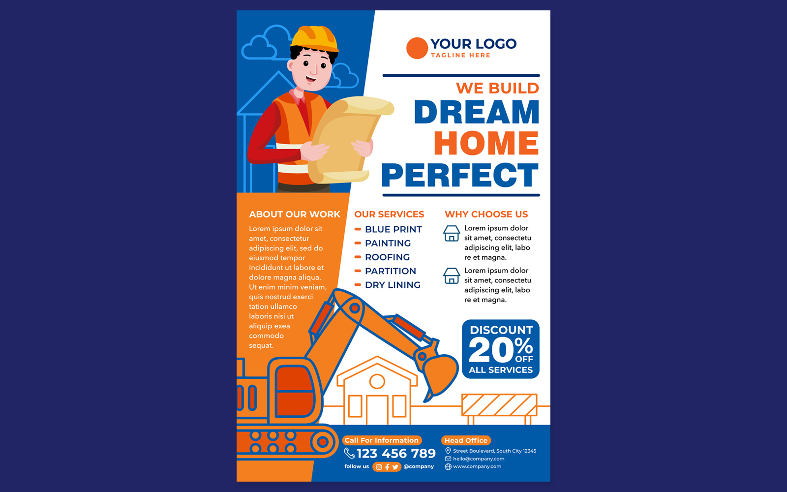 House Repair Poster #01 Print Template