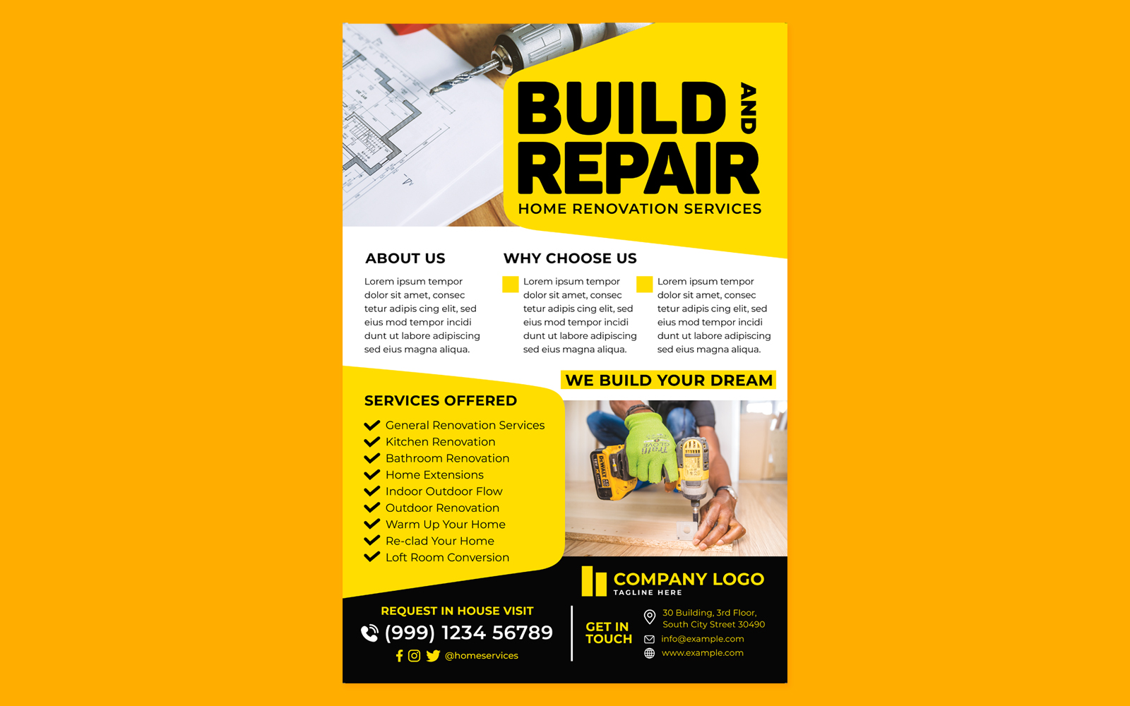 House Repair Poster #02 Print Template