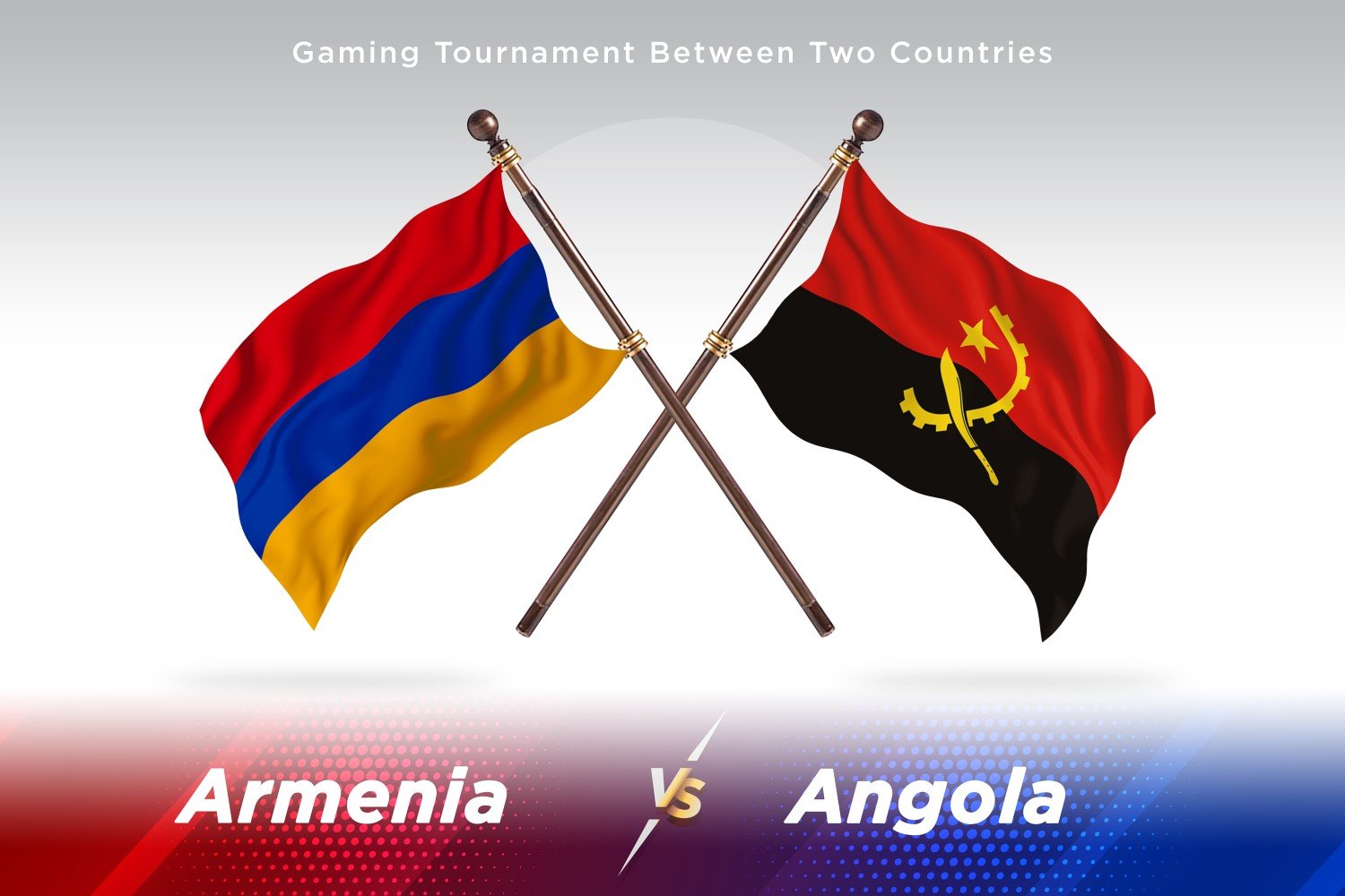 Armenia versus Angola Two Flags