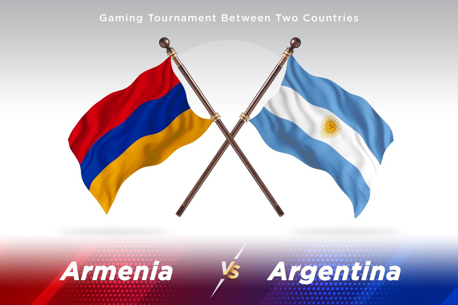 Armenia versus Argentina Two Flags