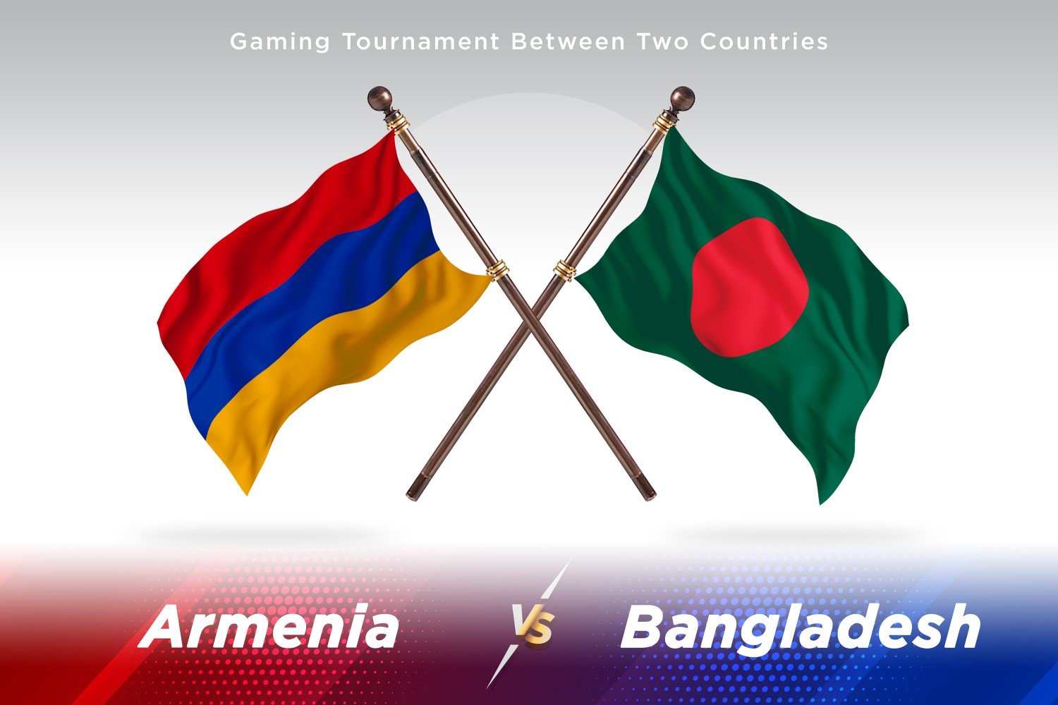 Armenia versus Bangladesh Two Flags