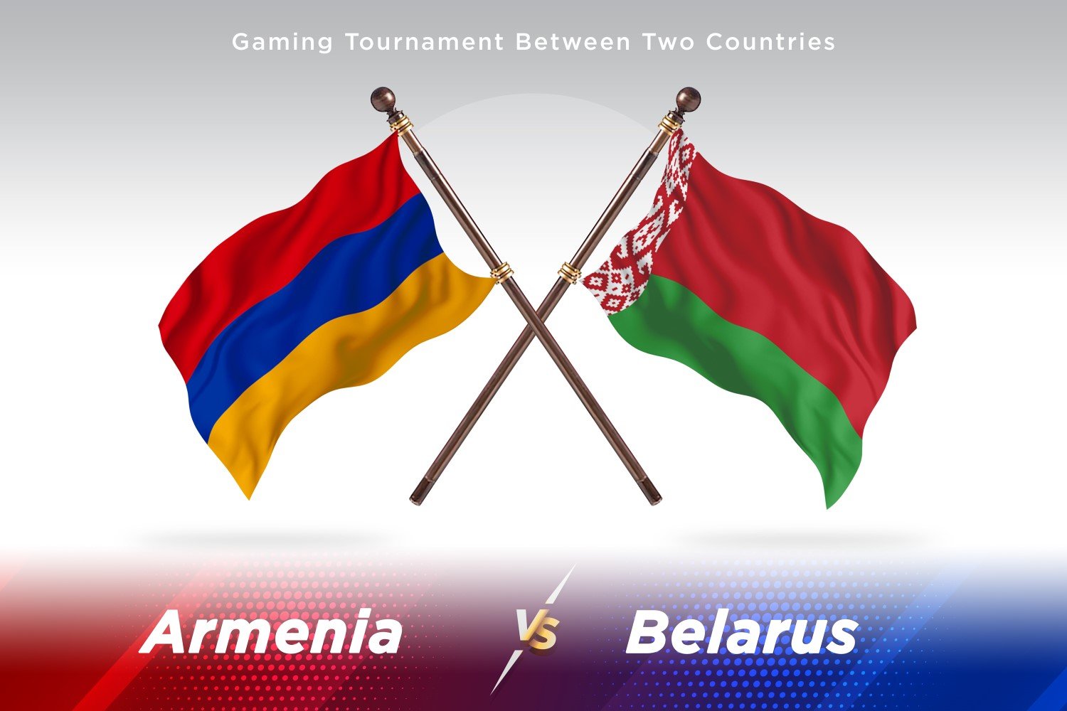 Armenia versus Belarus Two Flags