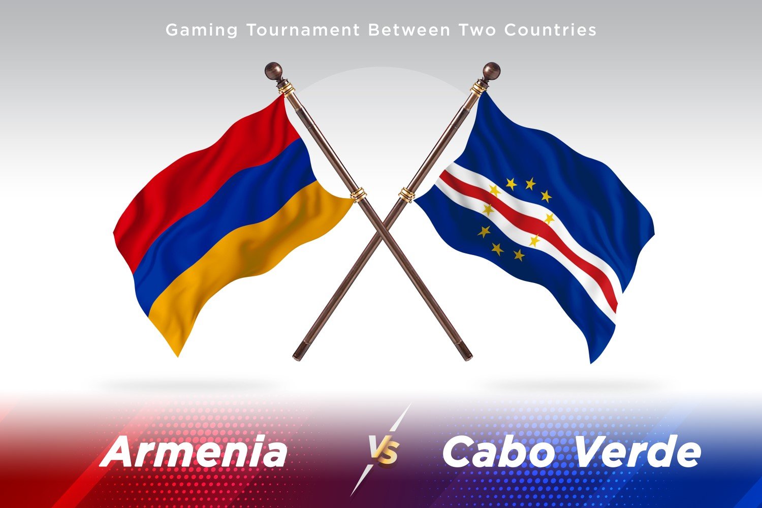 Armenia versus Cabo Verde Two Flags