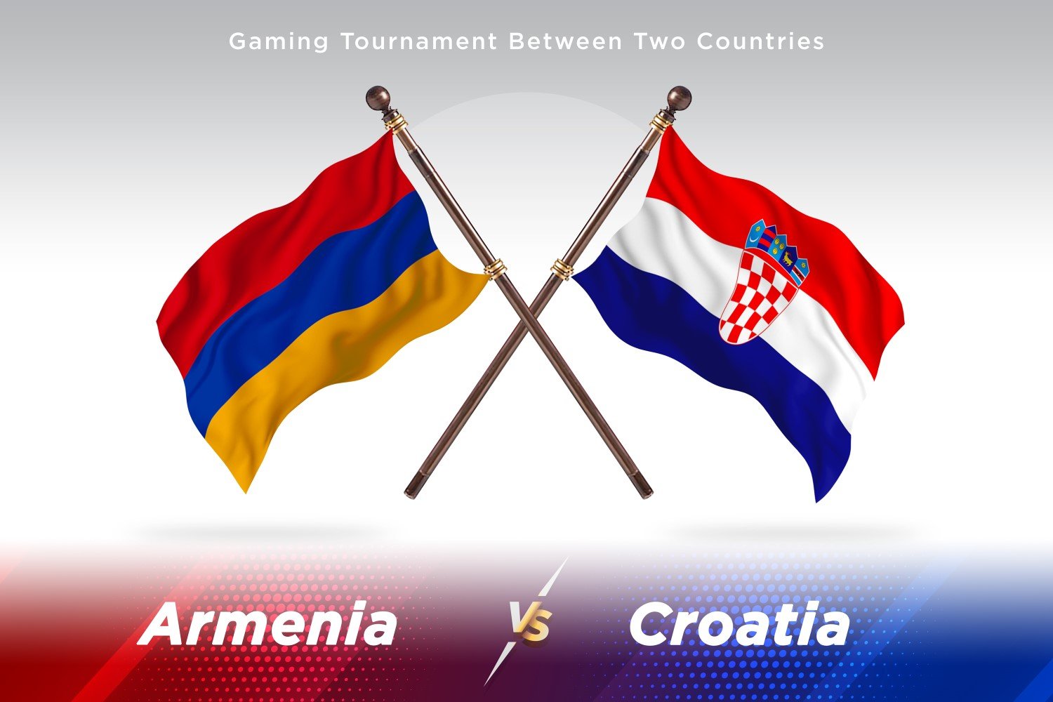 Armenia versus Cuba Two Flags