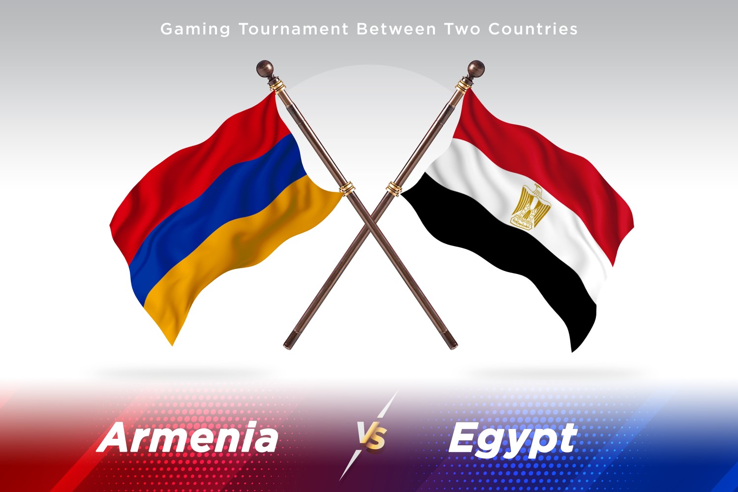 Armenia versus Egypt Two Flags