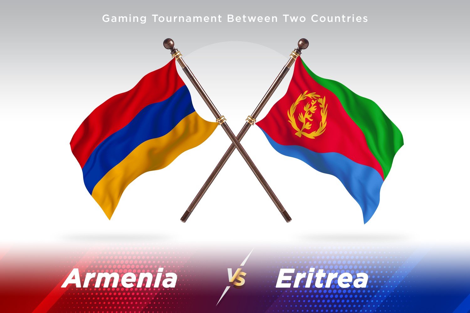 Armenia versus Eritrea Two Flags