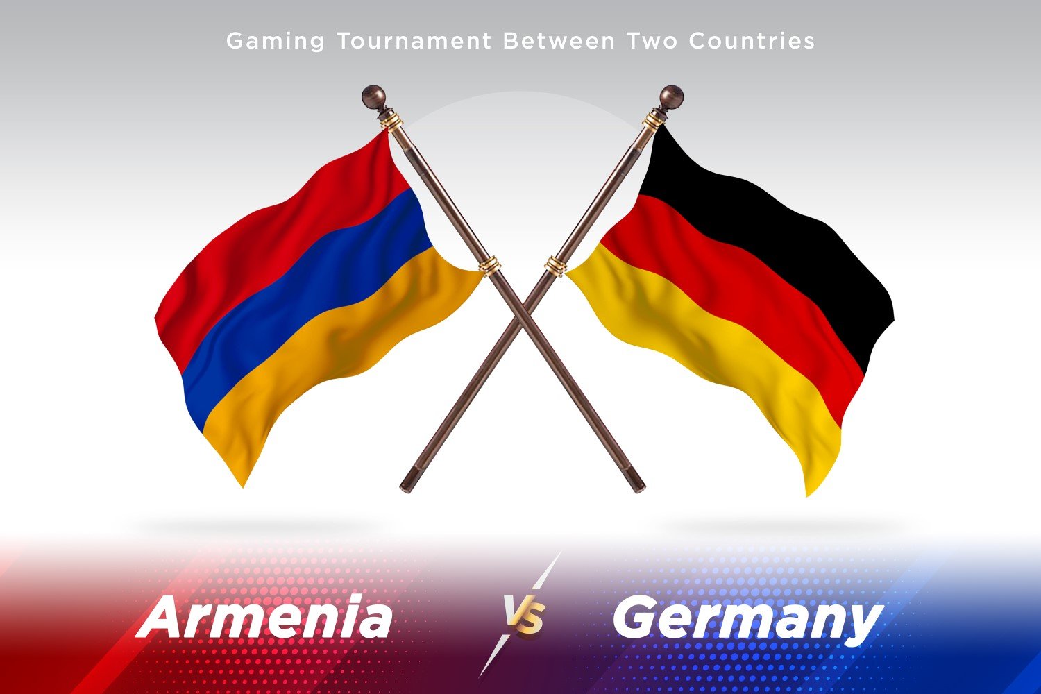 Armenia versus Germany Two Flags