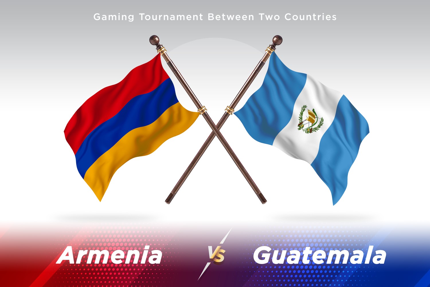 Armenia versus Guatemala Two Flags