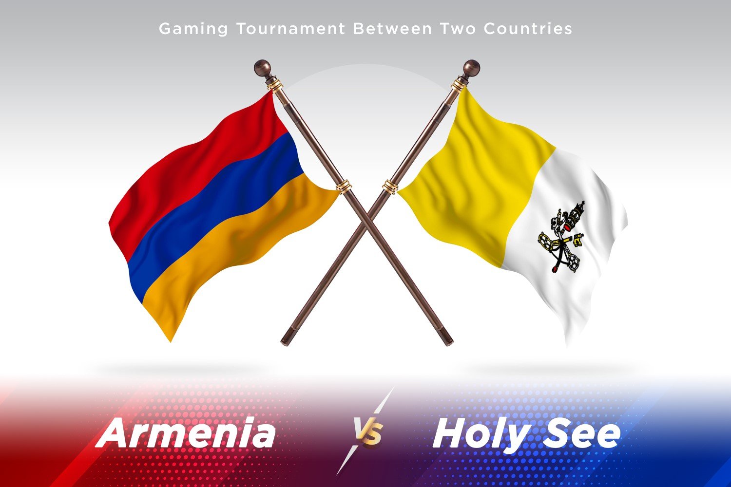 Armenia versus Holy See Two Flags