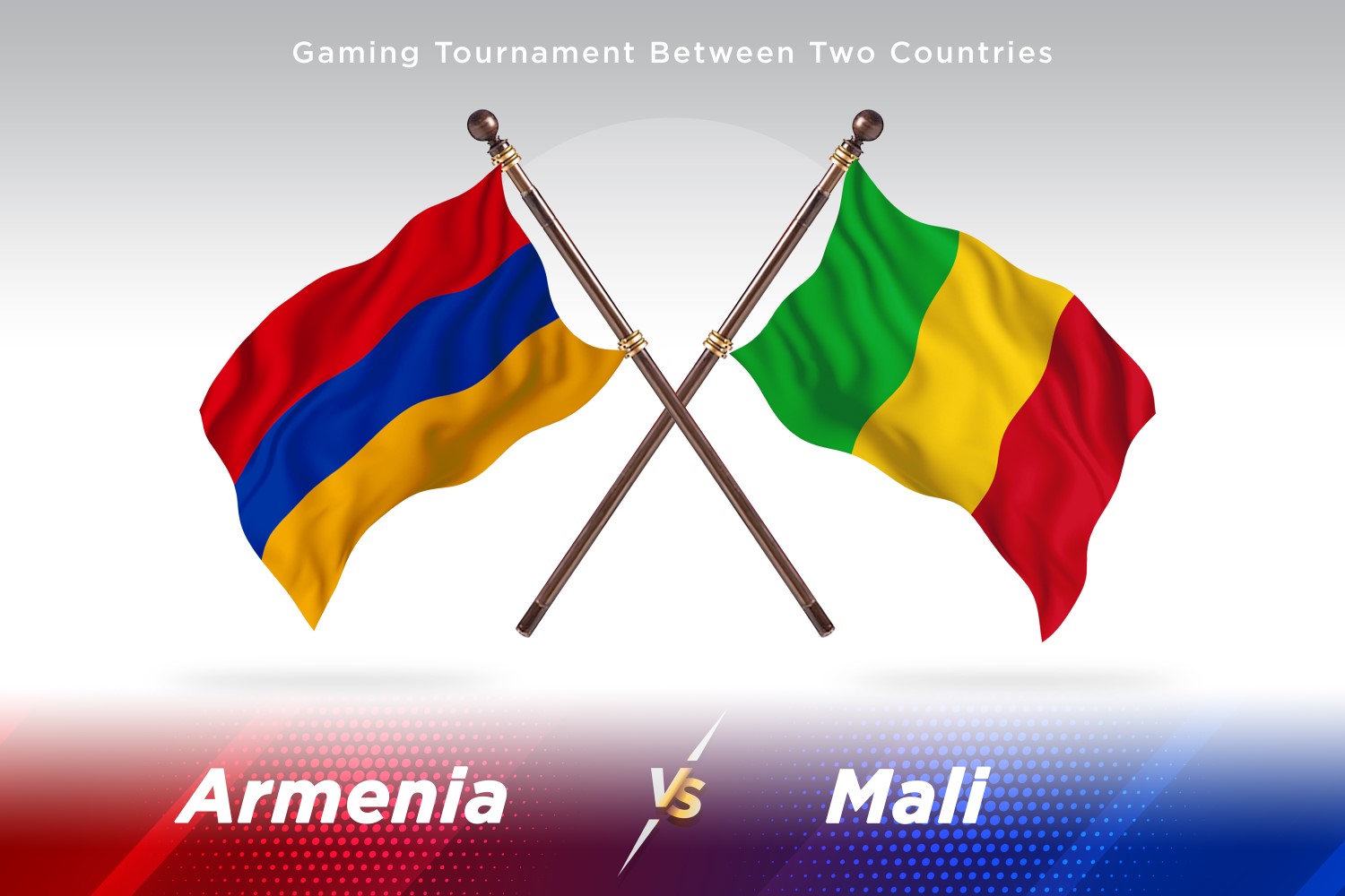 Armenia versus Mali Two Flags