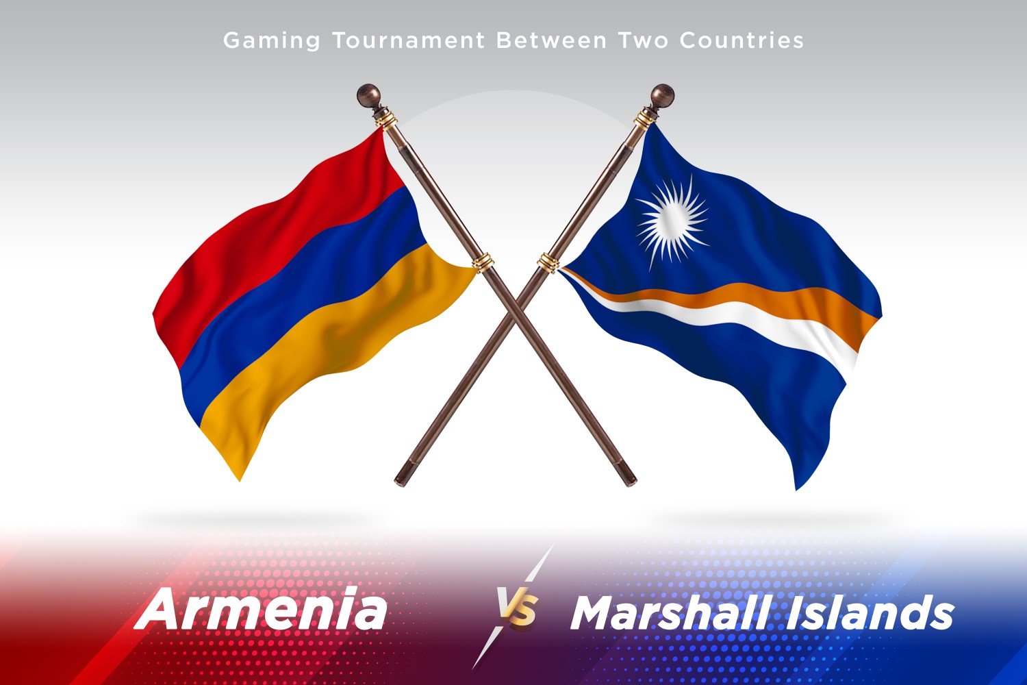 Armenia versus Marshall Islands Two Flags