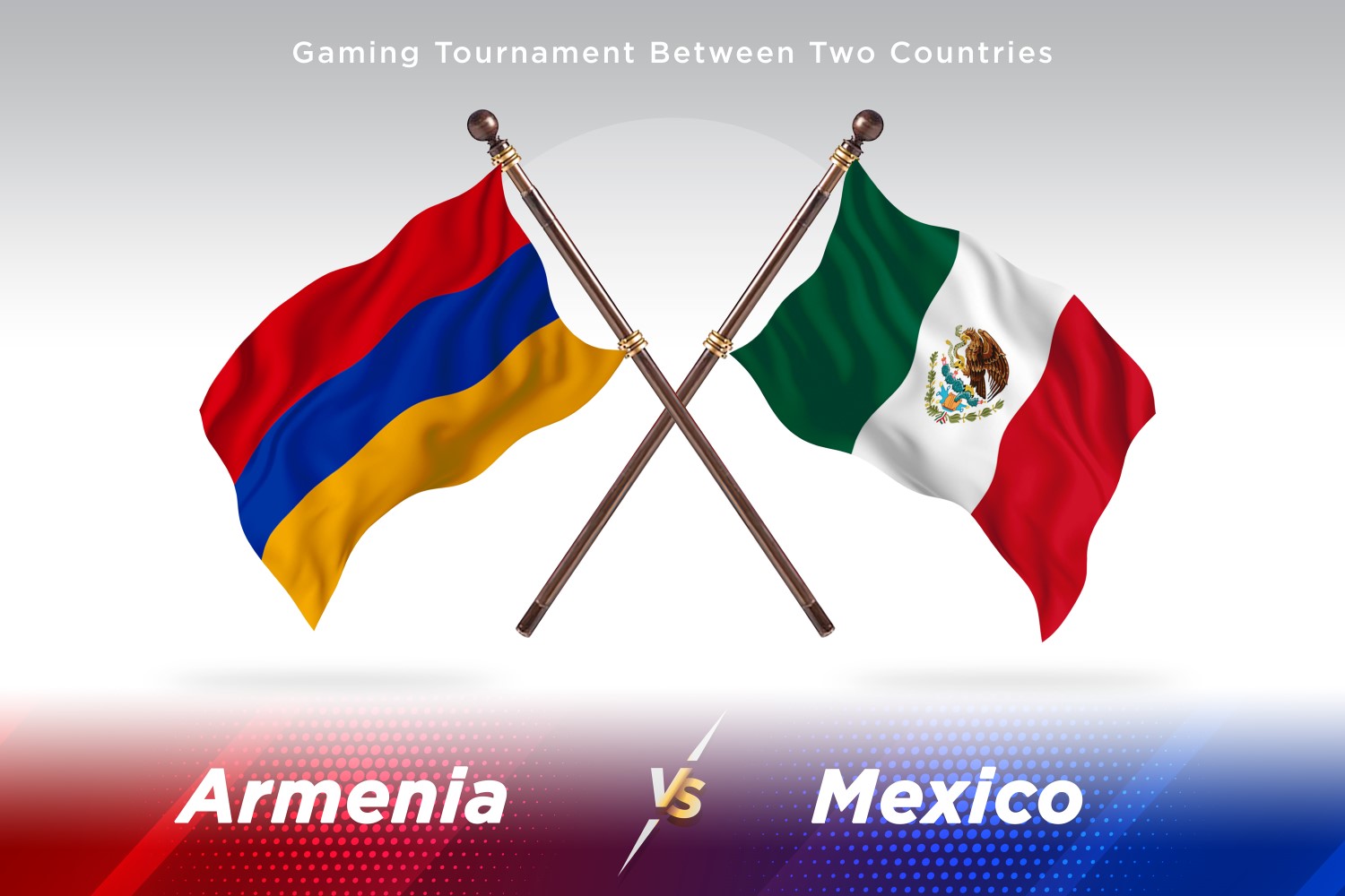 Armenia versus Mexico Two Flags