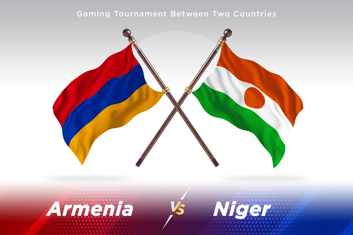 Armenia versus Niger Two Flags