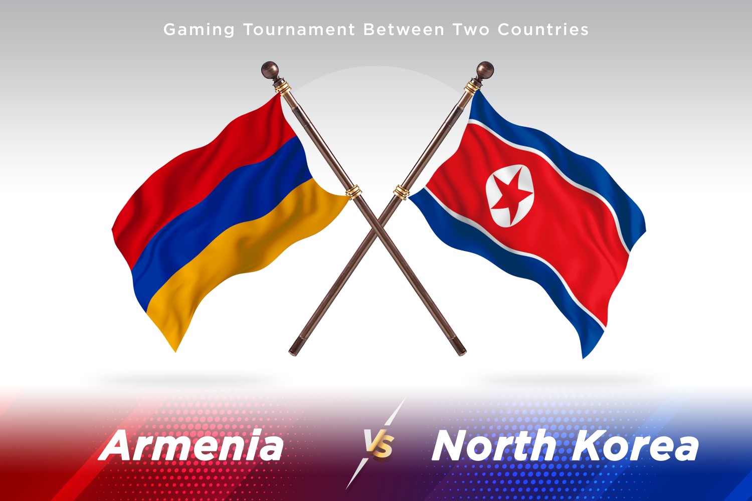 Armenia versus Norway Two Flags