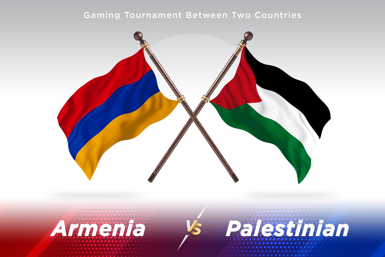 Armenia versus Palestinian Two Flags