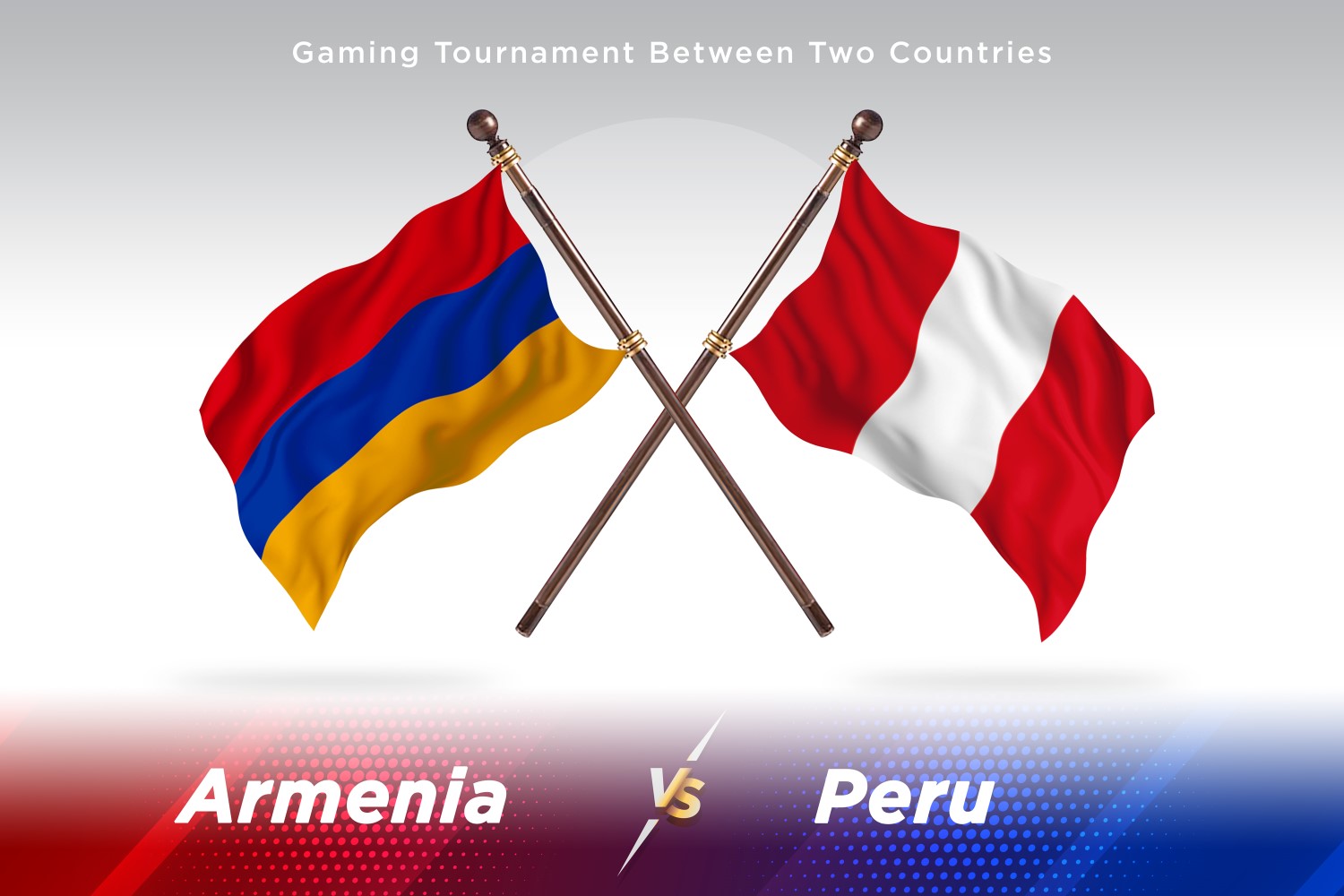 Armenia versus Peru Two Flags