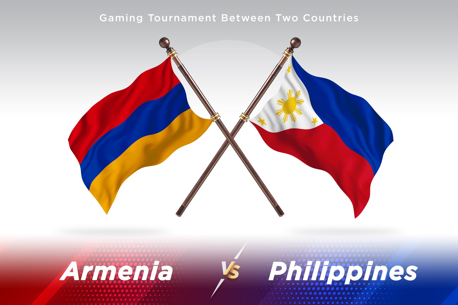 Armenia versus Philippines Two Flags