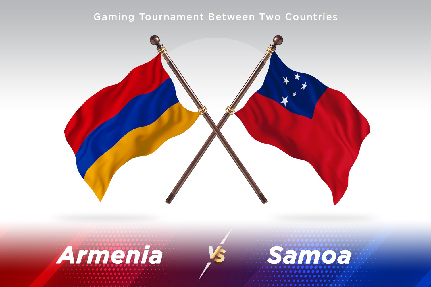 Armenia versus Samoa  Two Flags