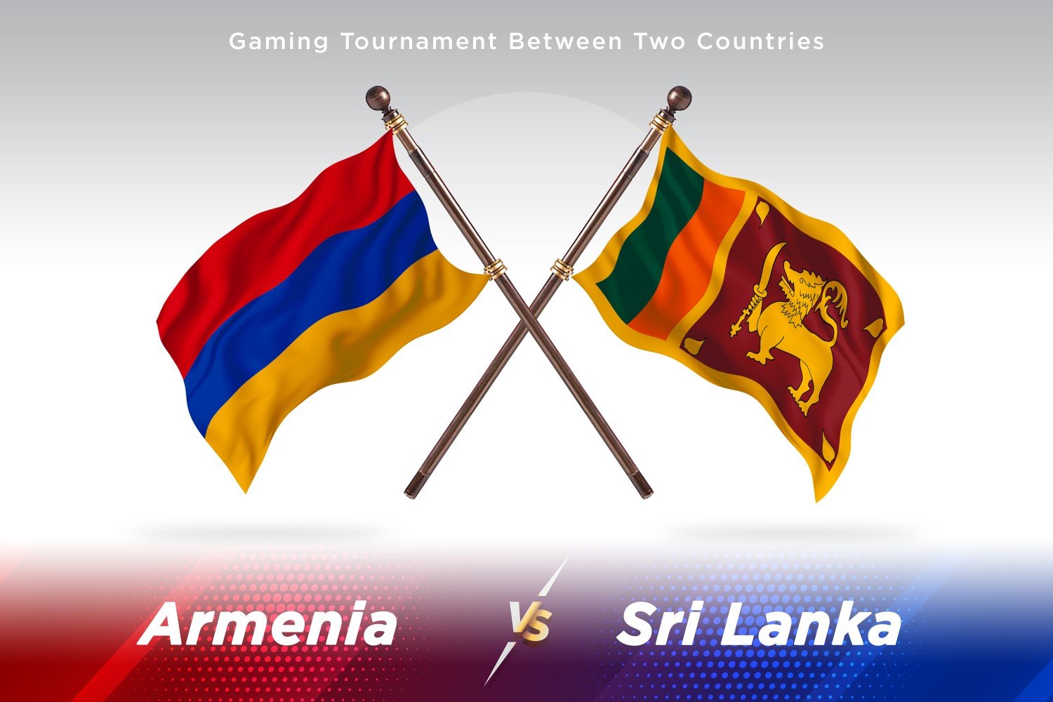 Armenia versus Sri Lanka Two Flags