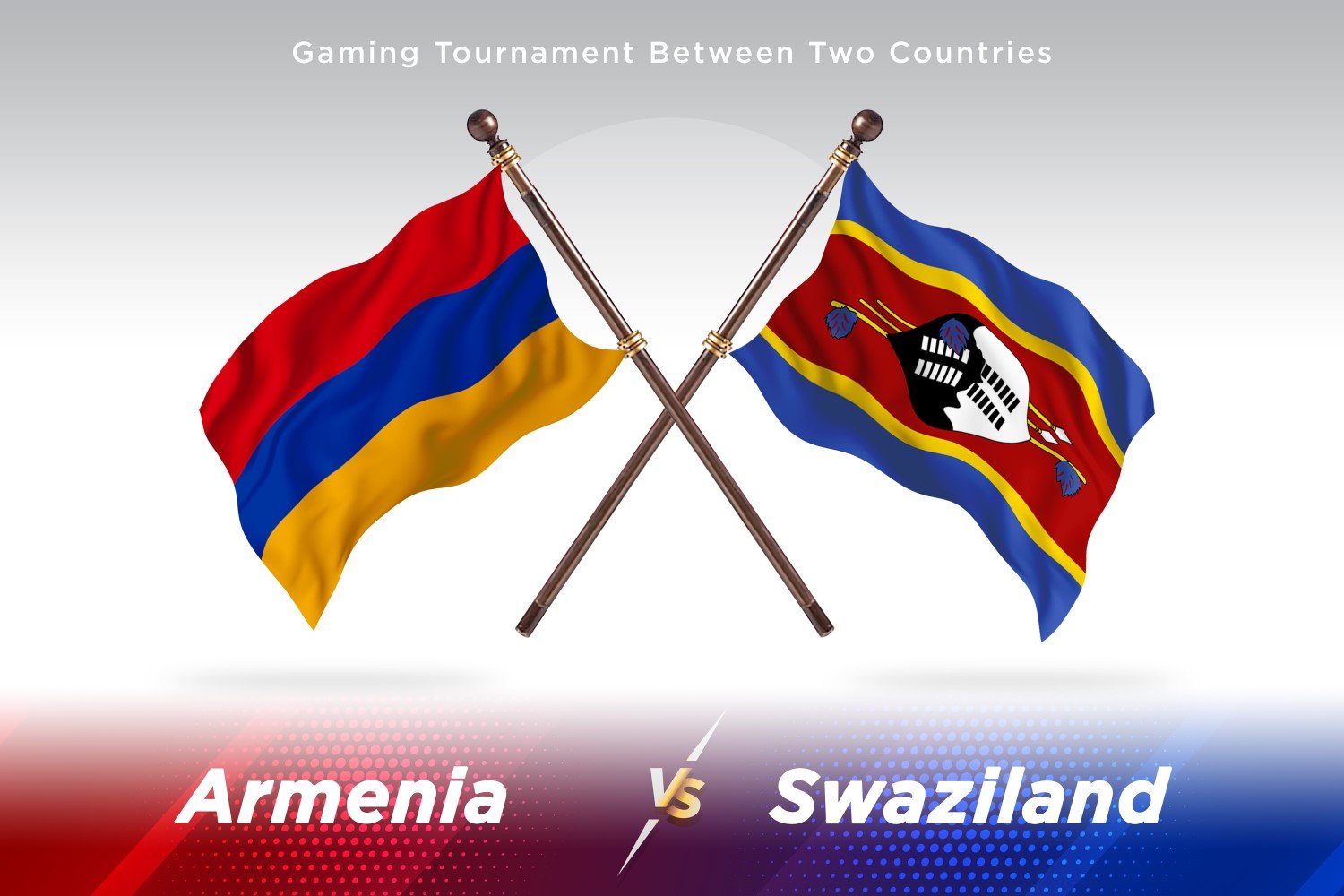 Armenia versus Swaziland  Two Flags