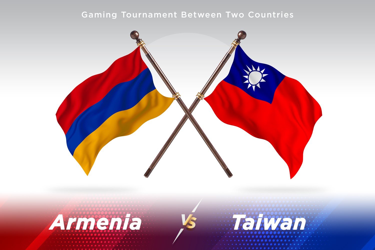 Armenia versus Taiwan Two Flags