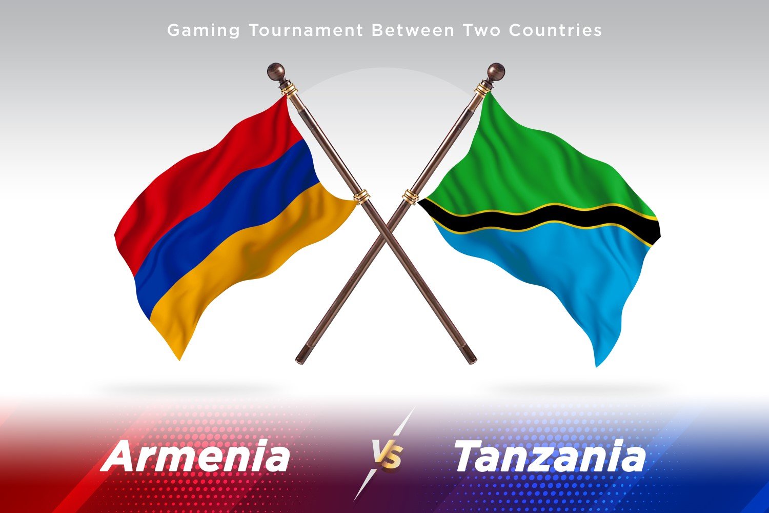 Armenia versus Tanzania Two Flags