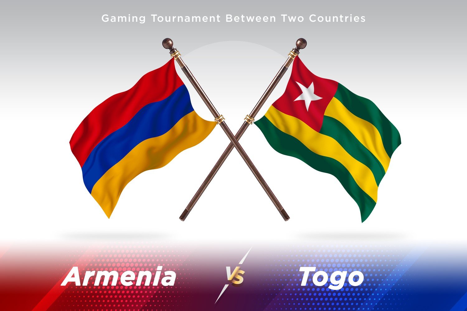 Armenia versus Togo Two Flags